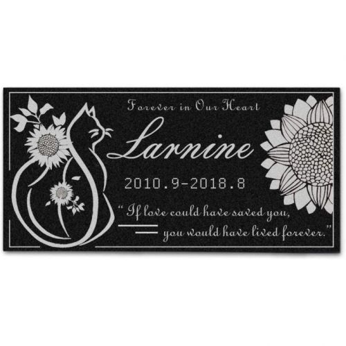 personalized-memorial-stone-plaque-for-cats---durable-water-proof-pet-headstone--garden-grave-marker--cat-and-sunflower