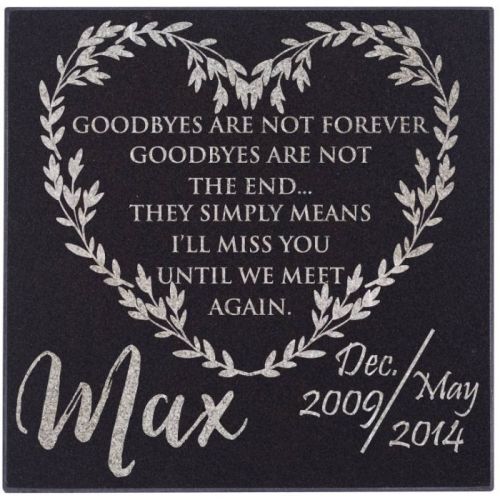 personalized-memorial-pet-stone-granite---goodbyes-are-not-the-end-engraved-headstone-7