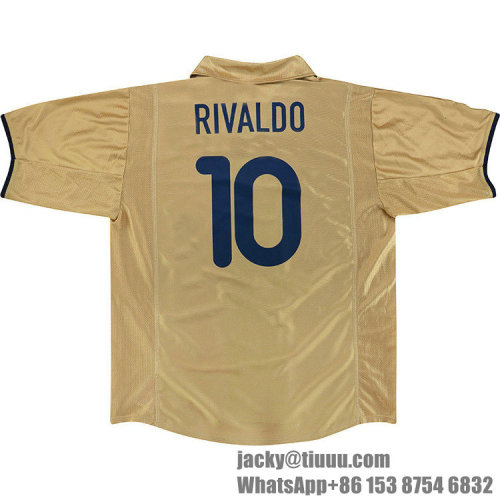 Barcelona 2001-2003 Rivaldo Away Retro Jersey