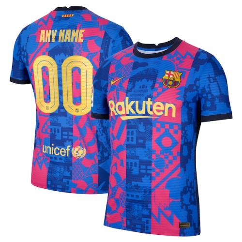 Barcelona Nike 2021/22 Third Vapor Match Custom Jersey - Blue