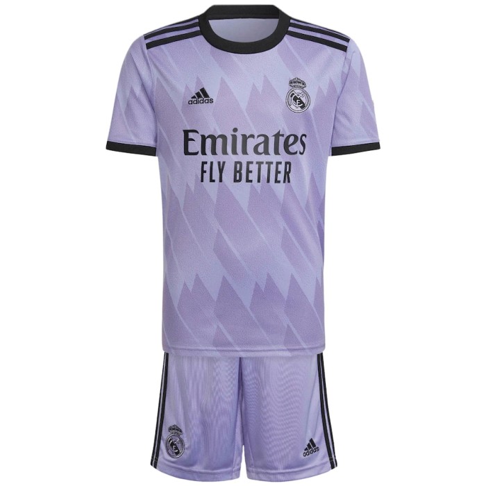 Kids Real Madrid 22/23 Away Jersey and Short Kit