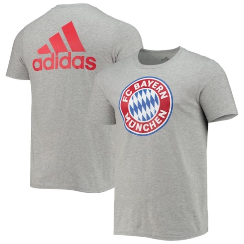 Bayern Munich adidas Three-Stripe T-Shirt - Heathered Gray