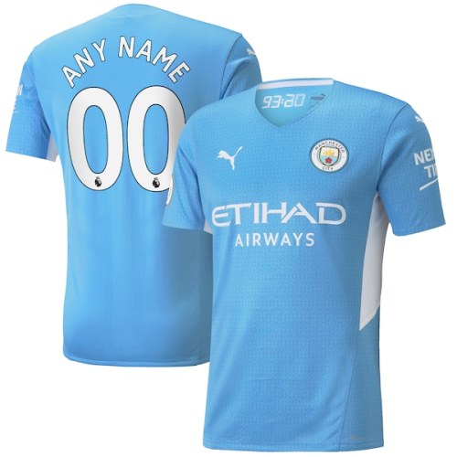 Manchester City Puma 2021/22 Home Custom Jersey - Light Blue
