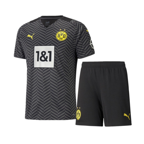 Kids Borussia Dortmund 21/22 Away Jersey and Short Kit