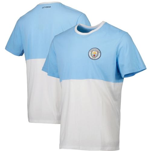 Manchester City Block West T-Shirt - Sky Blue/White