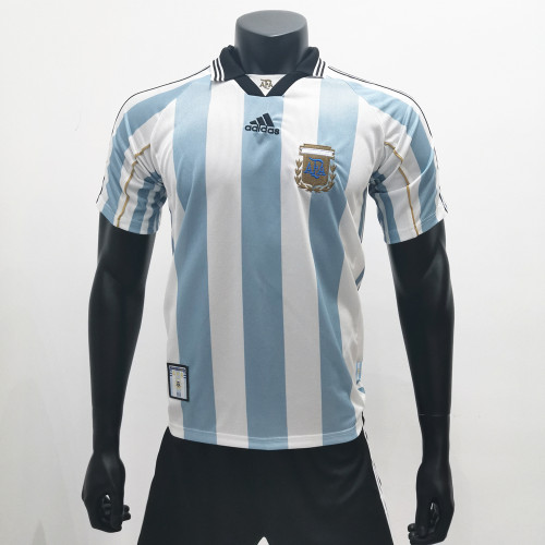Argentina 1998 Home Retro Soccer Jerseys