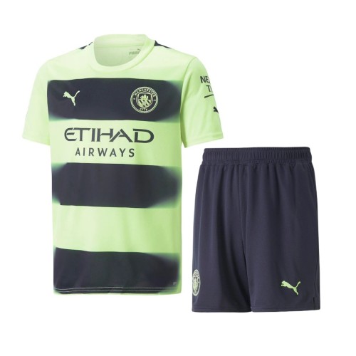 Kids Manchester City 22/23 Third Jersey and Short Kit