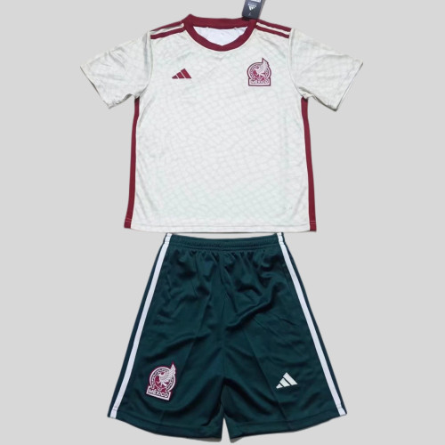 Kids Mexico 2022 Away Jersey and Short Kit