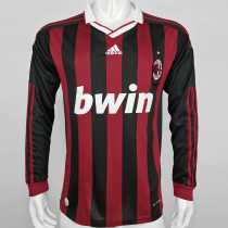 09 10 ACM Home Retro Long Sleeve Men Soccer jersey AAA37264