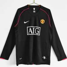 07 08 Man Utd Away Retro Long Sleeve Men Soccer jersey AAA38562