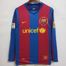 07 08 BAR Home Retro Long Sleeve Men Soccer jersey AAA37878