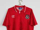 1992 Wales Home Retro Men Soccer jersey AAA35995
