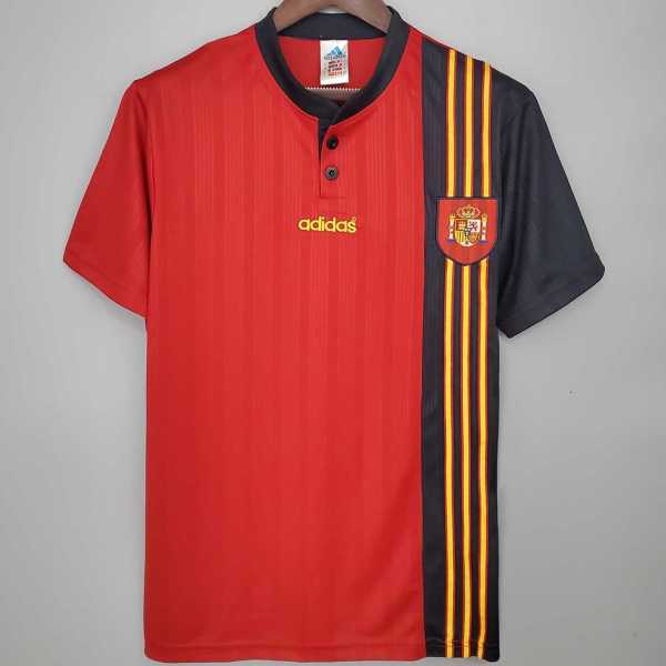 1996 Spain Home Retro Men Soccer jersey AAA36063