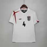 2006 England Home Retro Men Soccer jersey AAA35978