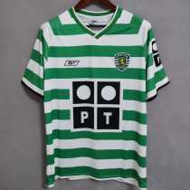 03 04 Sporting CP Home Retro Men Soccer jersey AAA36449