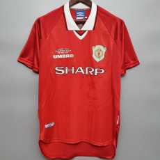 99 00 Man Utd Home Retro Men Soccer jersey AAA38748