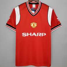 85 86 Man Utd Home Retro Men Soccer jersey AAA38762