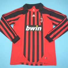 07 08 ACM Home Retro Long Sleeve Men Soccer jersey AAA37309