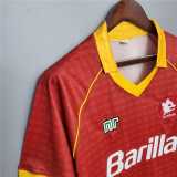 90 92 Roma Home Retro Men Soccer jersey AAA37229