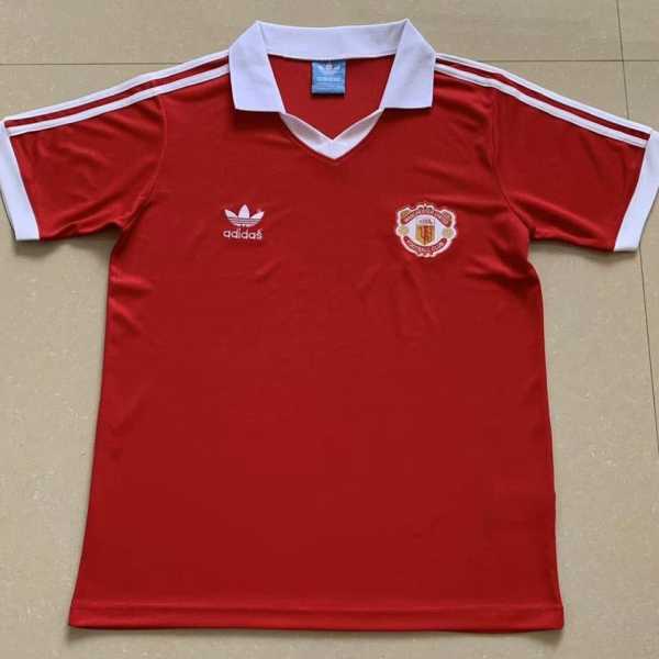 1980 Man Utd Home Retro Men Soccer jersey AAA38883