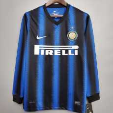 10 11 INT Home Retro Long Sleeve Men Soccer jersey AAA37254