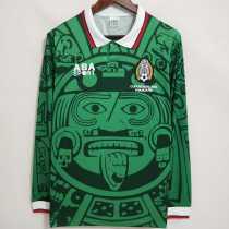 1998 Mexico Home Retro Long Sleeve Men Soccer jersey AAA36054