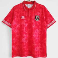 90 92 Wales Home Retro Men Soccer jersey AAA35994