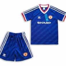 86 87 Man Utd Away Retro Kids Soccer jersey AAA38810
