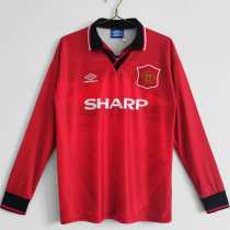 94 96 Man Utd Home Retro Long Sleeve Men Soccer jersey AAA38844