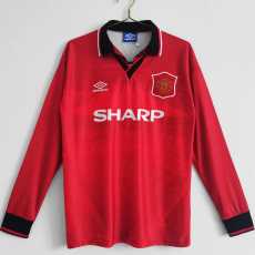 94 96 Man Utd Home Retro Long Sleeve Men Soccer jersey AAA38844