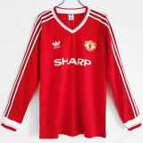 86 87 Man Utd Home Retro Long Sleeve Men Soccer jersey AAA38809