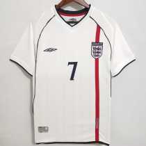 2002 England Home Retro Men Soccer jersey AAA36239