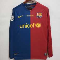 08 09 BAR Home Retro Long Sleeve Men Soccer jersey AAA37850