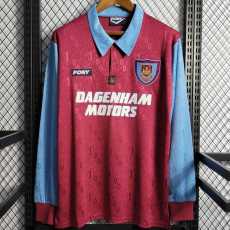 95 97 West Ham Home Retro Long Sleeve Men Soccer jersey AAA39022
