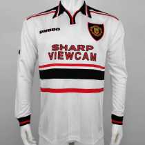 98 99 Man Utd Away Retro Long Sleeve Men Soccer jersey AAA38848