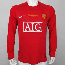 07 08 Man Utd Home Retro Long Sleeve Men Soccer jersey AAA38849