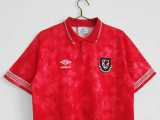 90 92 Wales Home Retro Men Soccer jersey AAA35994