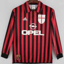 99 00 ACM Home Retro Long Sleeve Men Soccer jersey AAA36981
