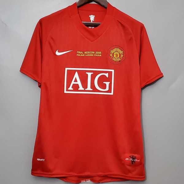 07 08 Man Utd Home Retro Men Soccer jersey AAA38745