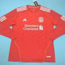 11 12 LIV Home Retro Long Sleeve Men Soccer jersey AAA38919
