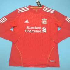 11 12 LIV Home Retro Long Sleeve Men Soccer jersey AAA38919