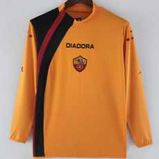 05 06 Roma Home Retro Long Sleeve Men Soccer jersey AAA36925