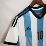 2014 Argentina Home Retro Men Soccer jersey AAA36092
