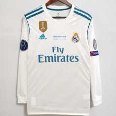 17 18 R MAD Home Fans Version Long Sleeve Men Soccer jersey AAA37942