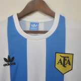 1987 Argentina Home Retro Long Sleeve Men Soccer jersey AAA39696