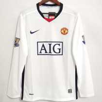 08 09 Man Utd Away Retro Long Sleeve Men Soccer jersey AAA38654