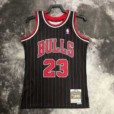 96 97 BULLS JORDAN #23 Black NBA Jerseys AAA42118