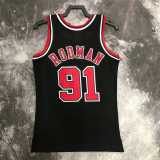 98 99 BULLS RODMAN #91 Black NBA Jerseys AAA42129