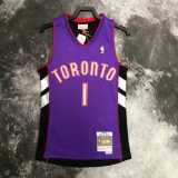00 01 RAPTORS MCGRADY #1 Purple NBA Jerseys AAA42136