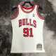 98 99 BULLS RODMAN #91 White NBA Jerseys AAA42123